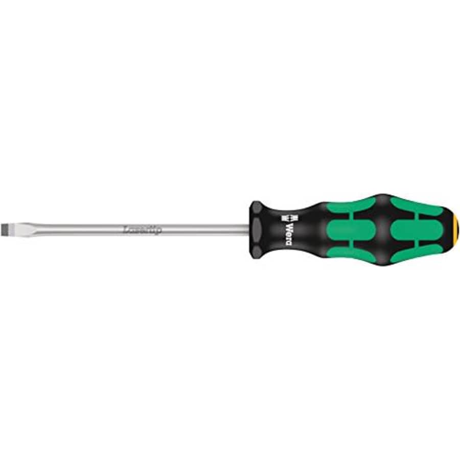 Wera 05007620001 Kraftform Plus 334 Slotted Screwdriver, Lasertip, 6mm Head, 5" Blade Length for $11