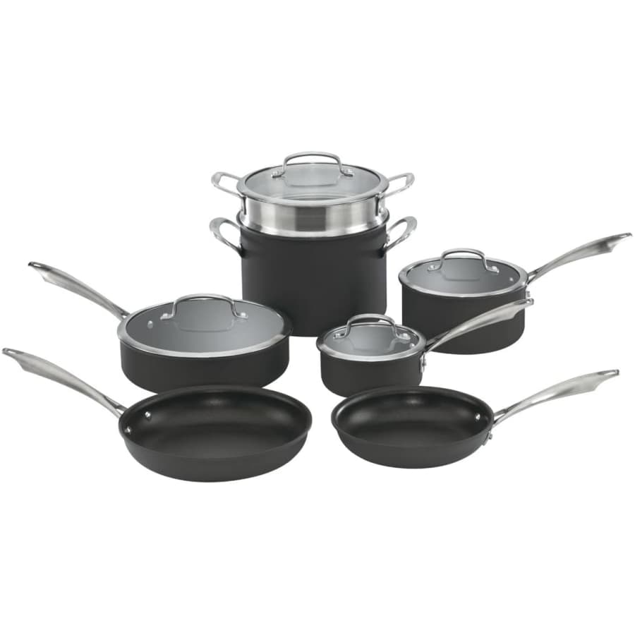 Cuisinart 11-Piece Dishwasher Safe Hard-Anodized Cookware Set for $144 Cuisinart 11-Piece Dishwasher Safe Hard-Anodized Cookware Set for $144