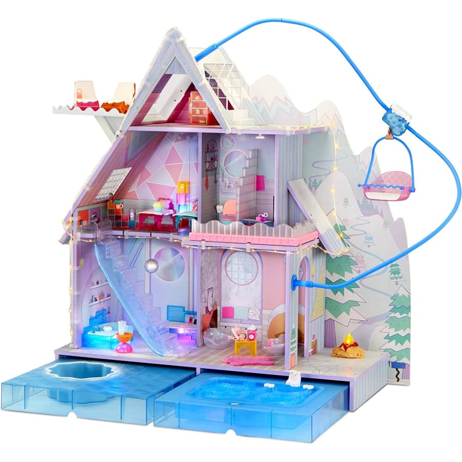 L.O.L. Surprise OMG Winter Chill Cabin Wooden Doll House w/ 95+ Surprises for $150 L.O.L. Surprise OMG Winter Chill Cabin Wooden Doll House w/ 95+ Surprises for $150