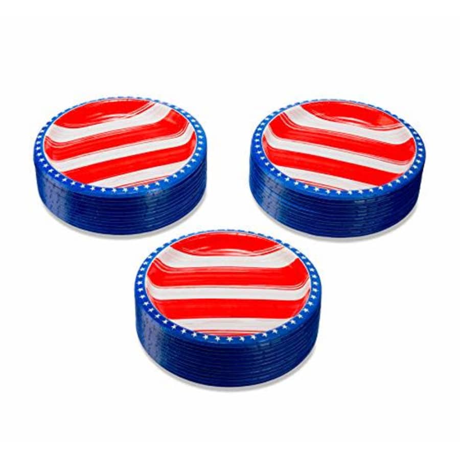 American Greetings Memorial Day Party Supplies, Paper Dinner Plates (36-Count) for $10