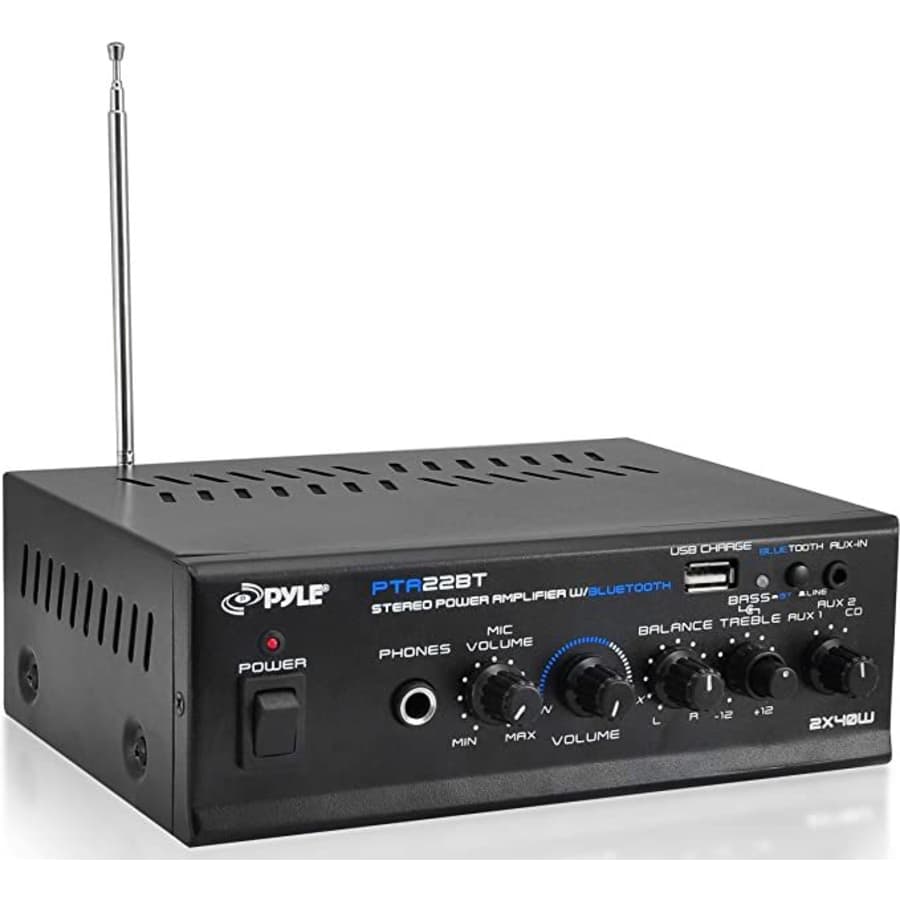 Pyle Bluetooth Mini Blue Series Home Audio Amplifier for $56 Pyle Bluetooth Mini Blue Series Home Audio Amplifier for $56