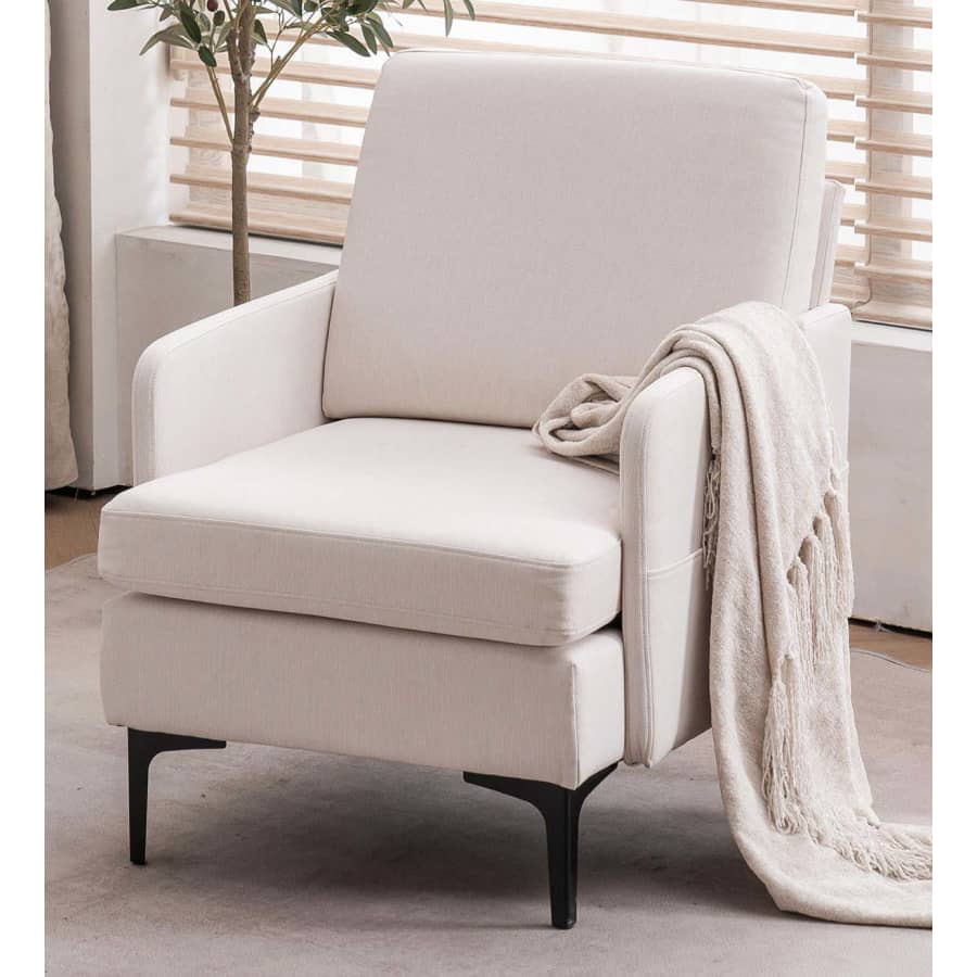 Zimtown Linen Fabric Accent Chair for $105