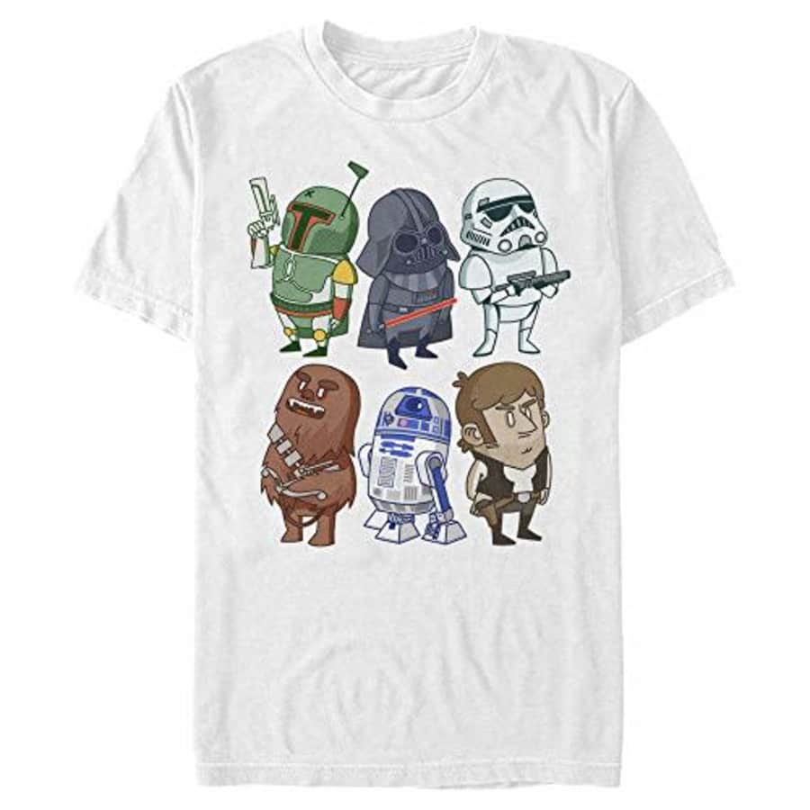 Star Wars Men's Doodles T-Shirt White, 3X-Large for $15