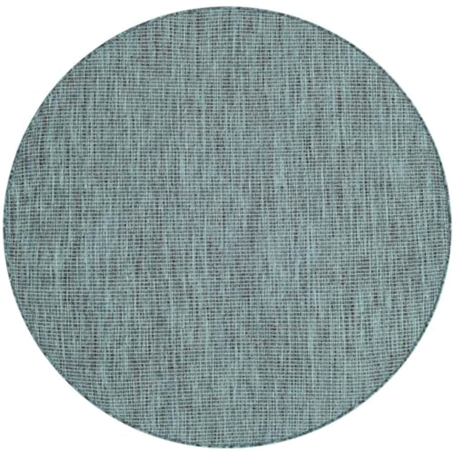 Unique Loom Outdoor Solid Collection Area Rug (4' 1" Round Teal/Navy Blue) for $30 Unique Loom Outdoor Solid Collection Area Rug (4' 1" Round Teal/Navy Blue) for $30