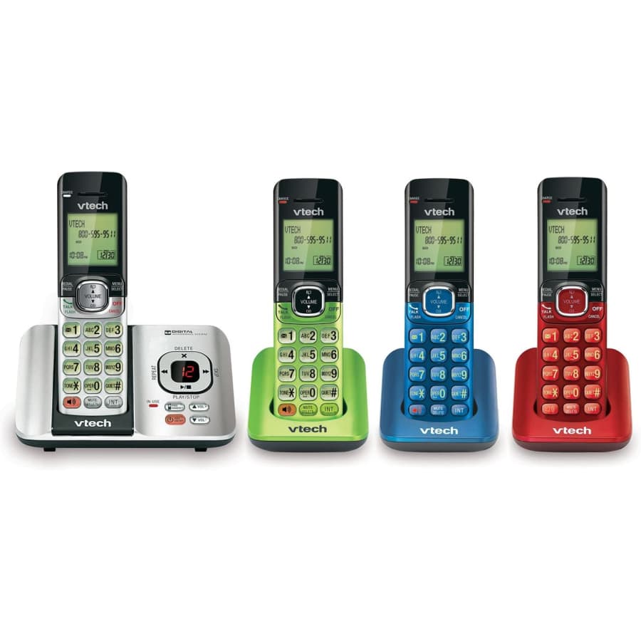 VTech 4-Handset DECT 6.0 Cordless Phone System for $90 VTech 4-Handset DECT 6.0 Cordless Phone System for $90