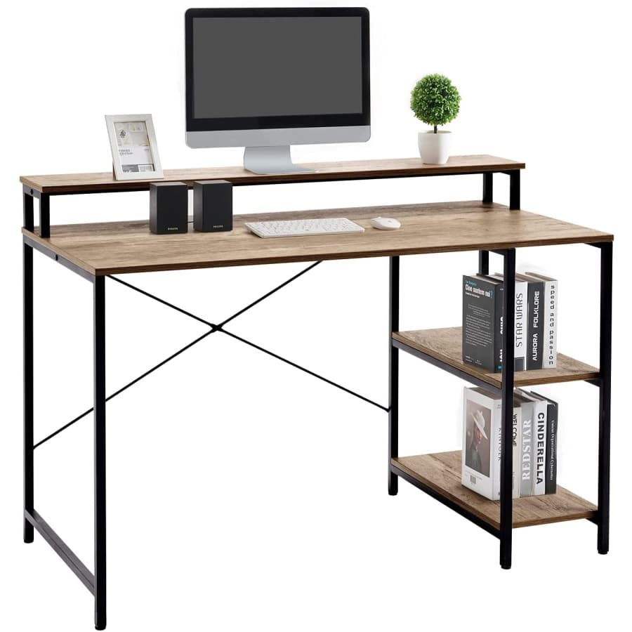 Linsy Home 47" Computer Desk with Monitor Stand for $60 Linsy Home 47" Computer Desk with Monitor Stand for $60