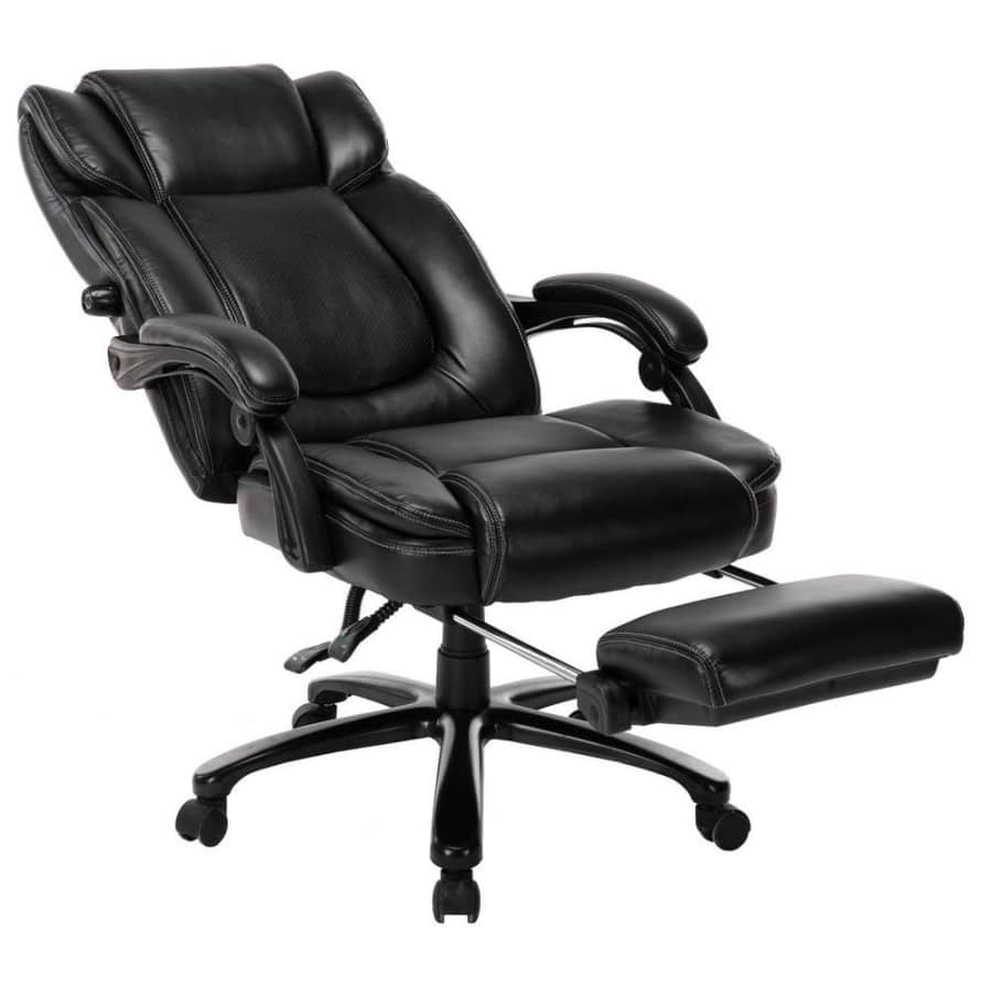 Boyel Living Big & Tall Bonded Leather Reclining Executive Chair for $200
