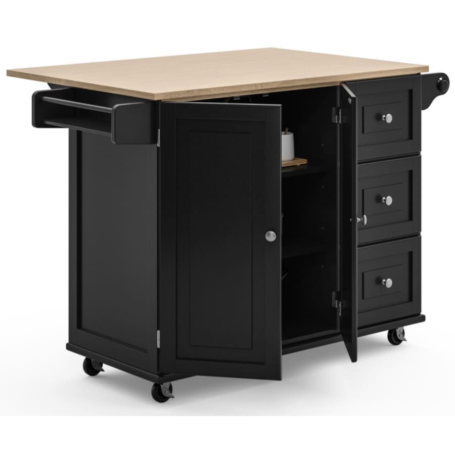 Home Styles Dolly Madison Wood-Top Kitchen Cart w/ Drop Leaf for $246 Home Styles Dolly Madison Wood-Top Kitchen Cart w/ Drop Leaf for $246