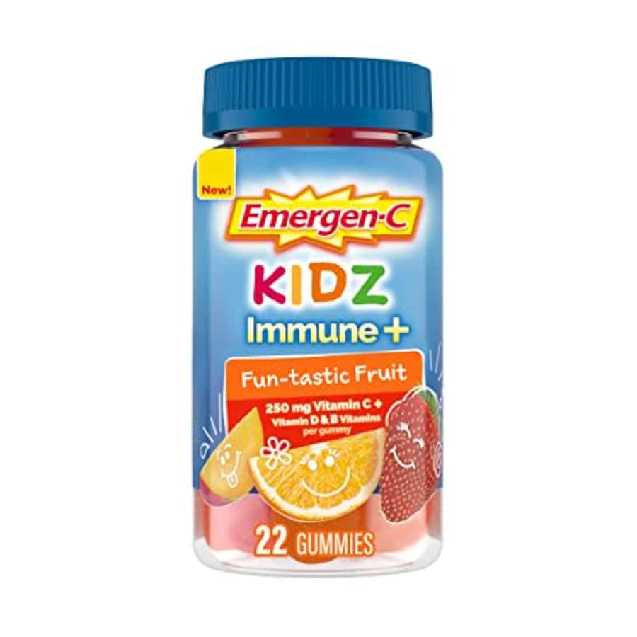 Emergen-C Kidz Immune+ Immune Support Dietary Supplements, Flavored Gummies with Vitamin C, B for $10