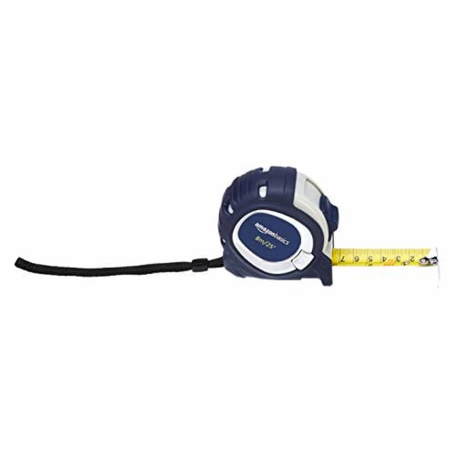 Amazon Basics Heavy Duty Tape Measure - 25-Feet (8-Meters), Inch/Metric Scale, 3-Lock Design, MID for $2