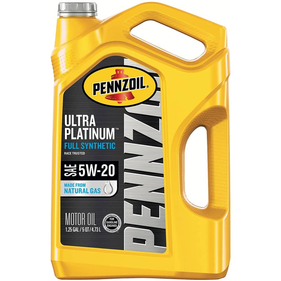 Pennzoil Ultra Platinum Full Synthetic 5W-20 Motor Oil 5-Quart Jug for $29