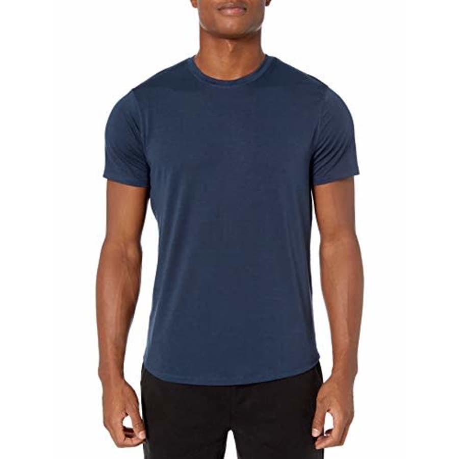Amazon Brand - Peak Velocity Men's Smart Jersey Lightweight Crew Neck T-shirt, Navy, Medium for $19 Amazon Brand - Peak Velocity Men's Smart Jersey Lightweight Crew Neck T-shirt, Navy, Medium for $19