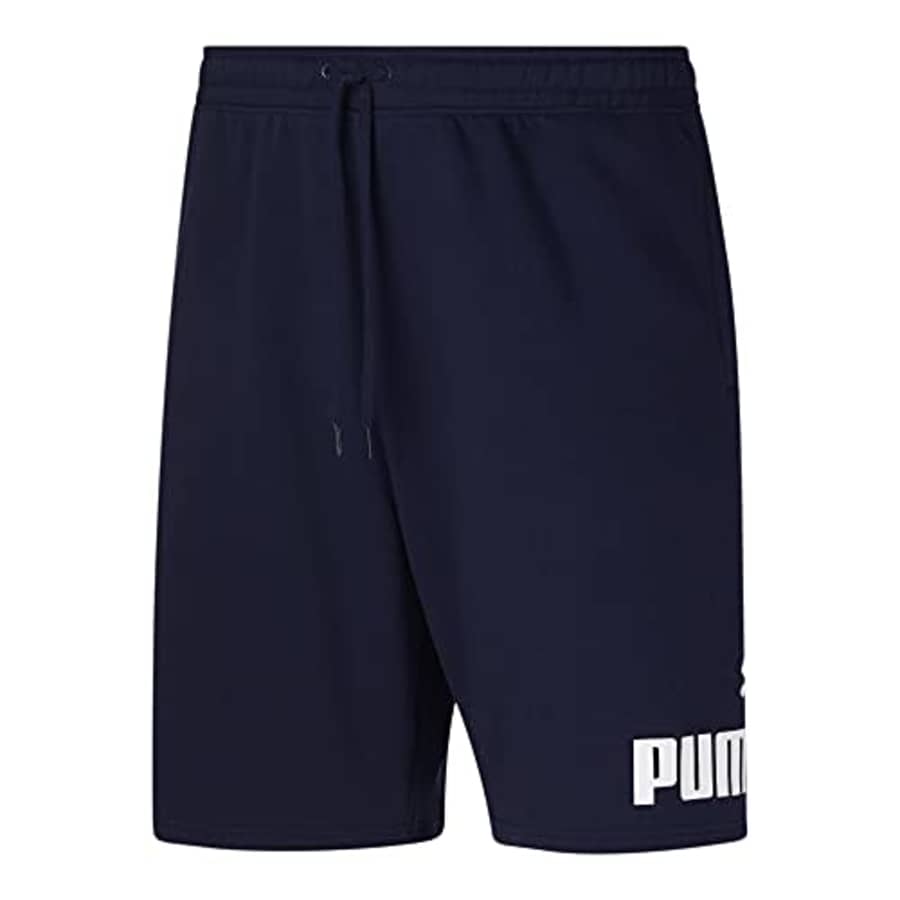 PUMA Men's Big & Tall Big Logo 10" Shorts B&T, Peacoat White, XLT for $88