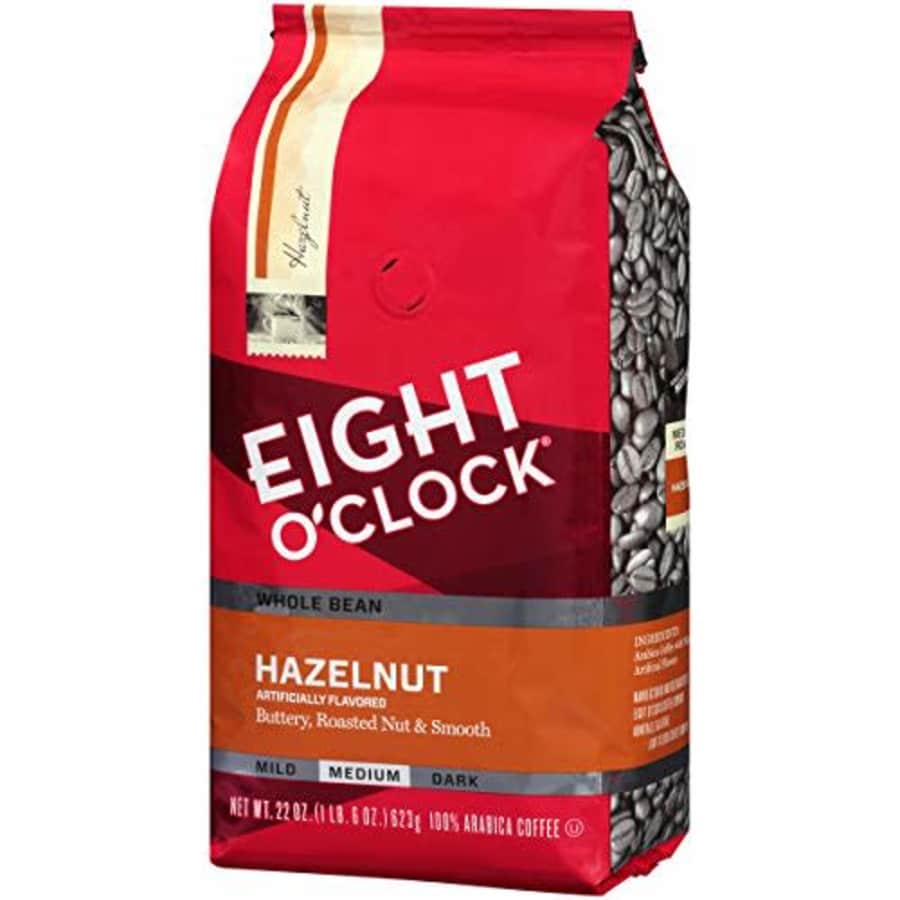 Eight O'Clock Coffee Eight O'Clock Whole Bean Coffee, Hazelnut, 22 Ounce for $39