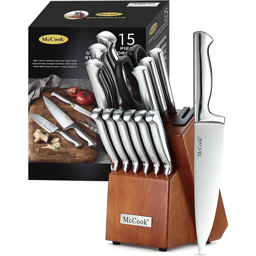 McCook 15-Piece Knife and Block Set for $48 McCook 15-Piece Knife and Block Set for $48