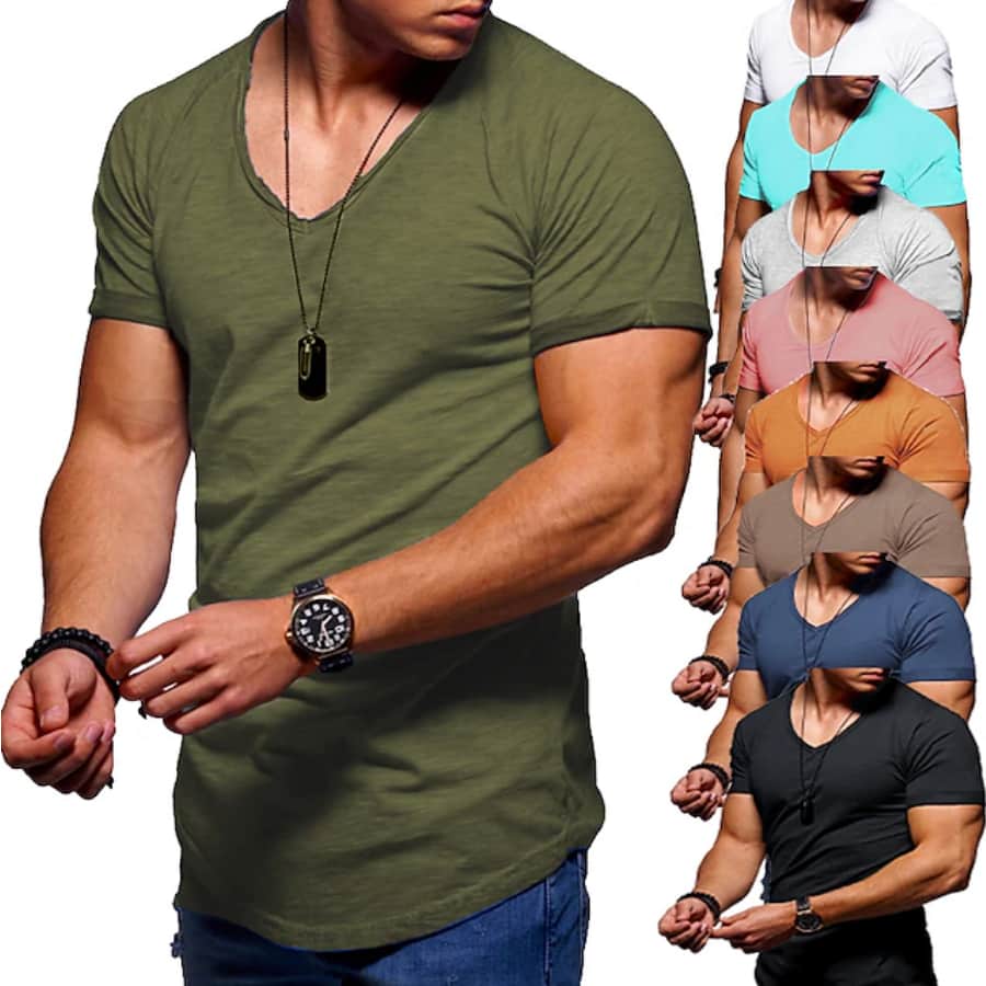 Men's V-Neck T-Shirt: 2 for $11 Men's V-Neck T-Shirt: 2 for $11