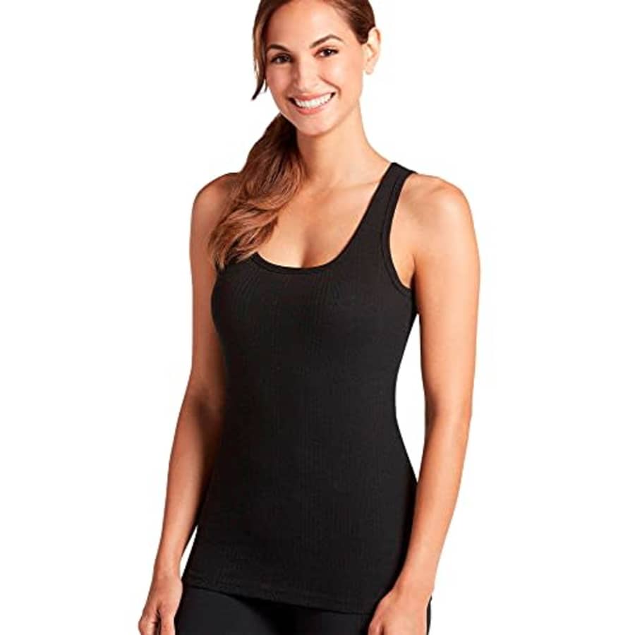 Jockey Women's Activewear Rib Tank, Black, XS for $15