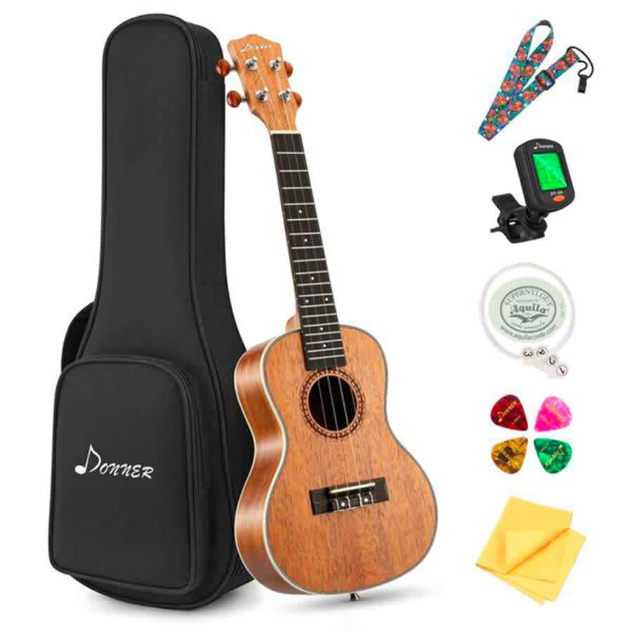 Donner 23" Concert Beginner Ukulele Kit for $77 Donner 23" Concert Beginner Ukulele Kit for $77