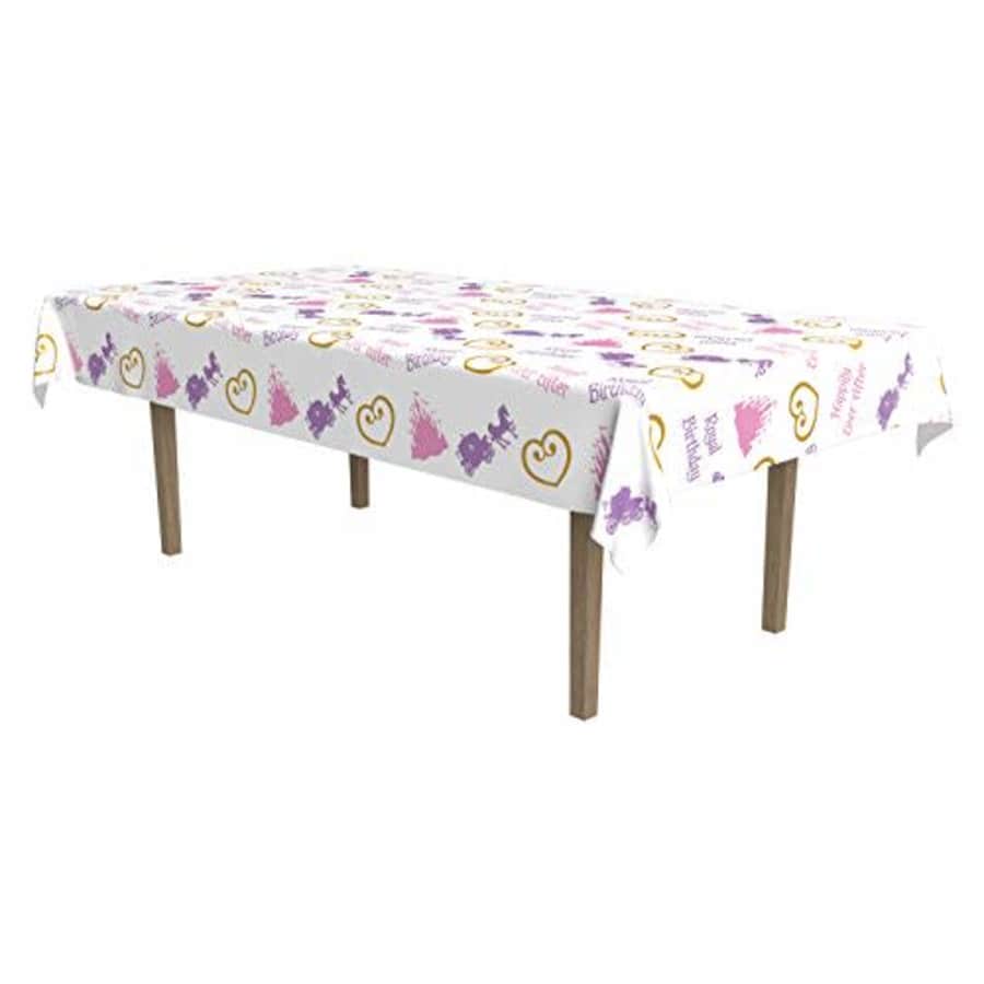 Beistle Princess Tablecover, 54 x 108 Plastic Table Cloth, Princess Birthday Decorations, Princess for $3