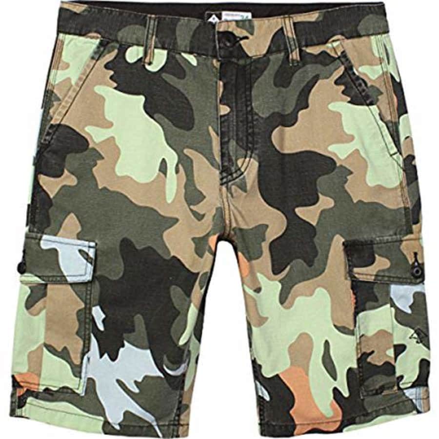 LRG Men's RC Ripstop Cargo Shorts, Camo, 34 for $24