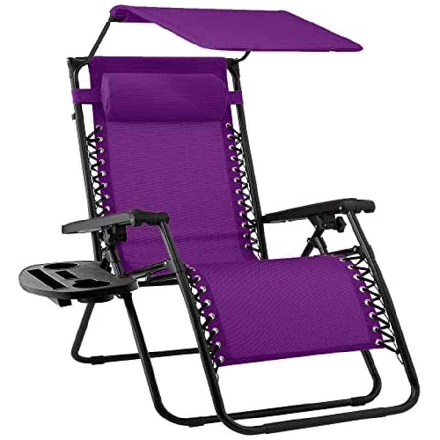 Best Choice Products Folding Zero Gravity Outdoor Recliner Patio Lounge Chair w/Adjustable Canopy for $59 Best Choice Products Folding Zero Gravity Outdoor Recliner Patio Lounge Chair w/Adjustable Canopy for $59