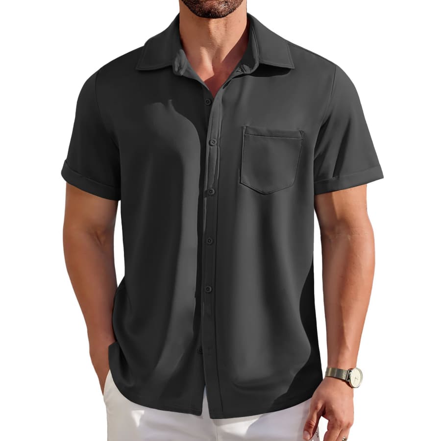 Coofandy Men's Wrinkle Free Untucked Dress Shirt for $7
