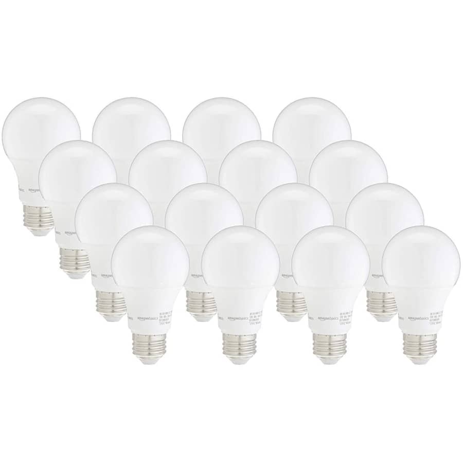 Amazon Basics 60W Equivalent Dimmable LED Bulb 16-Pack for $36