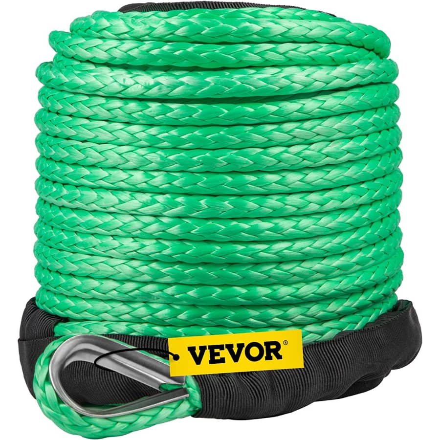 Mophorn 100-Foot Green Synthetic Winch Line for $43