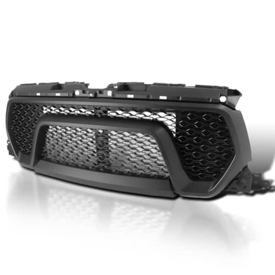Spec-D Tuning Matte Black ABS Rebel Mesh Style Hood Grill Grille 1PC Compatible with Dodge Ram 1500 for $238