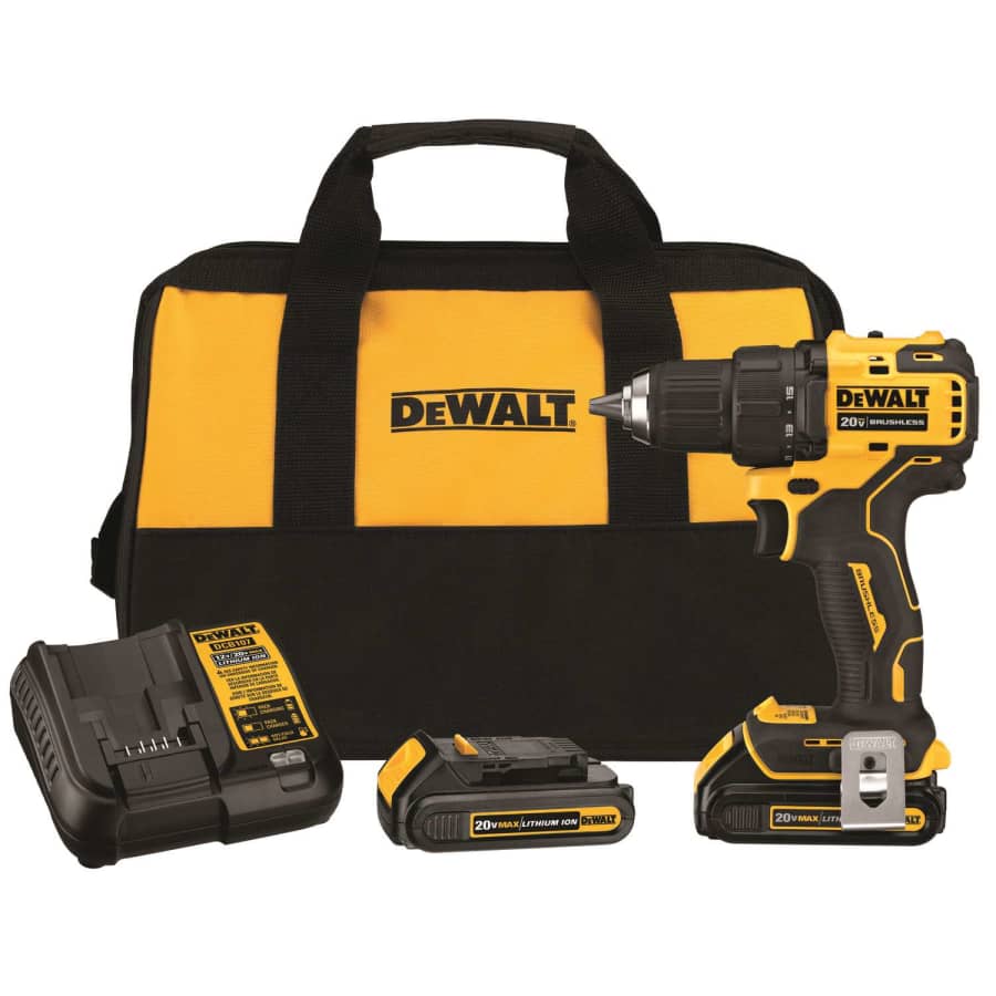 DeWalt Atomic 20V Max Cordless 1/2" Drill Driver Kit for $172