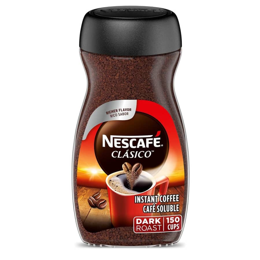 Nescafe Clasico Dark Roast Instant Coffee 10.5-oz. Jar for $6.30 with Subscribe & Save Nescafe Clasico Dark Roast Instant Coffee 10.5-oz. Jar for $6.30 with Subscribe & Save