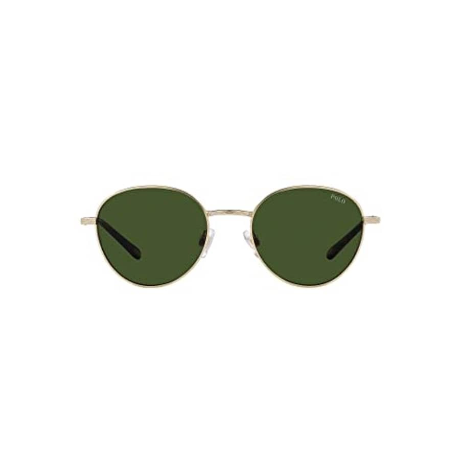 Polo Ralph Lauren Mens PH3144 Round Sunglasses, Semishiny Pale Gold/Dark Green, 51 mm for $92 Polo Ralph Lauren Mens PH3144 Round Sunglasses, Semishiny Pale Gold/Dark Green, 51 mm for $92