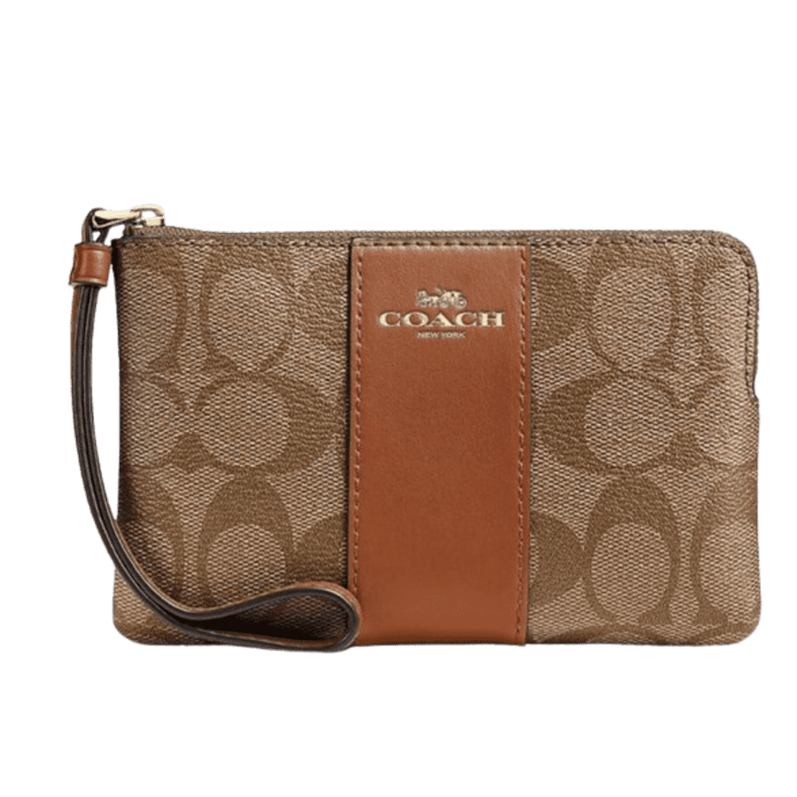 Coach Women's Corner Zip Wristlet for $25