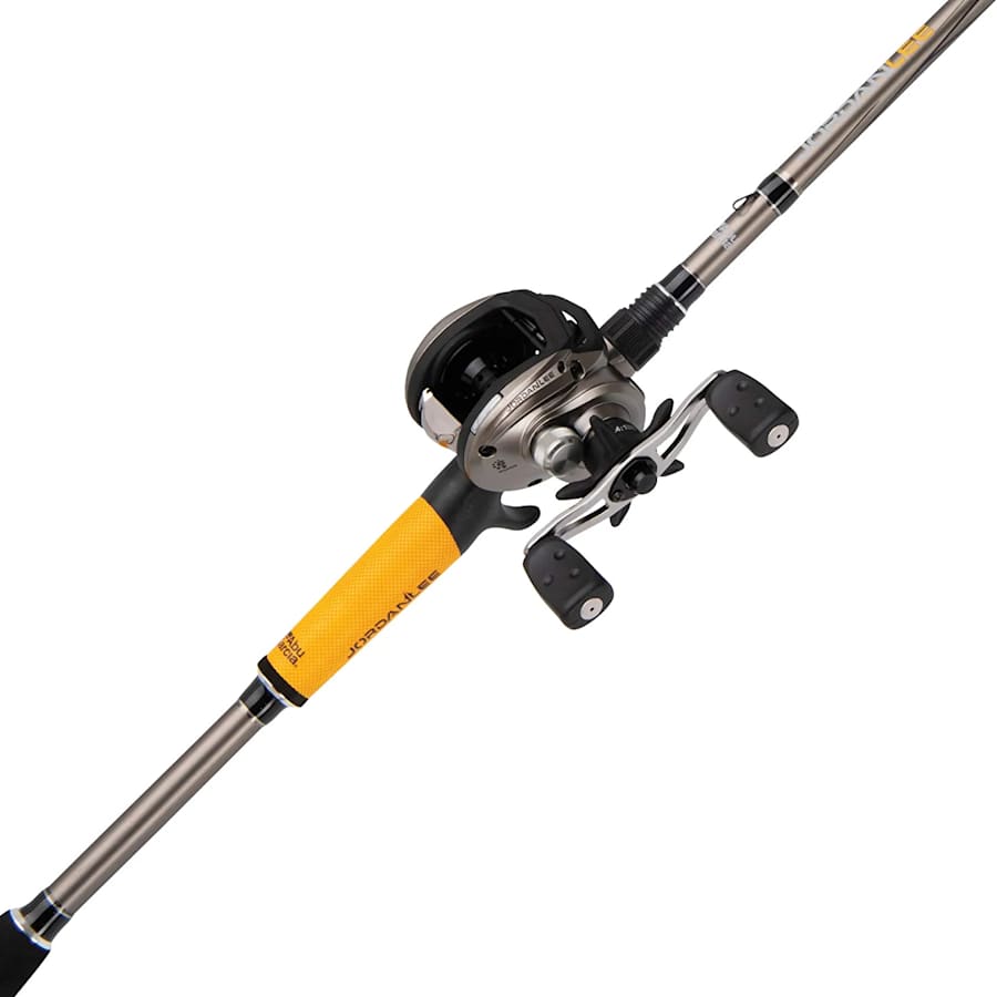Abu Garcia Jordan Lee 7-Foot Left Handle Fishing Rod & Reel Baitcast Combo for $100 Abu Garcia Jordan Lee 7-Foot Left Handle Fishing Rod & Reel Baitcast Combo for $100