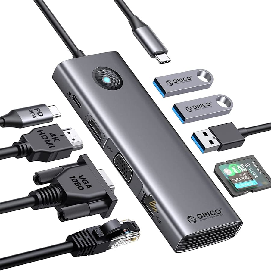 Orico 9-in-1 USB-C Docking Station for $45 Orico 9-in-1 USB-C Docking Station for $45