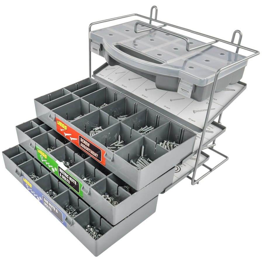 JEGS 1,200pc Nut, Bolt, Washer & Screw Assortment for $25