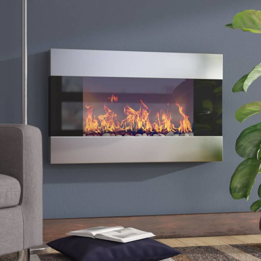 Wrought Studio Allmar 36" Wall Mount Electric Fireplace for $180 Wrought Studio Allmar 36" Wall Mount Electric Fireplace for $180