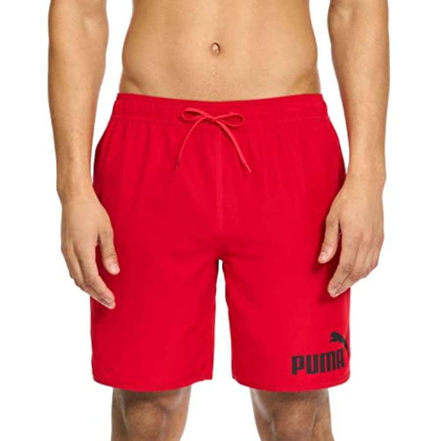PUMA Men's Number One Logo Volley Swim Board Short, High Risk Red, Large for $21 PUMA Men's Number One Logo Volley Swim Board Short, High Risk Red, Large for $21