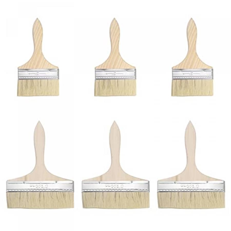 uxcell 8Inches & 5Inches Chip Paint Brush Synthetic Bristle with 13mm Thick Wood Handle for Walls for $21