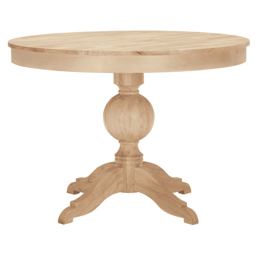 StyleWell 42" Round Unfinished Wood Pedestal Table for $209 StyleWell 42" Round Unfinished Wood Pedestal Table for $209