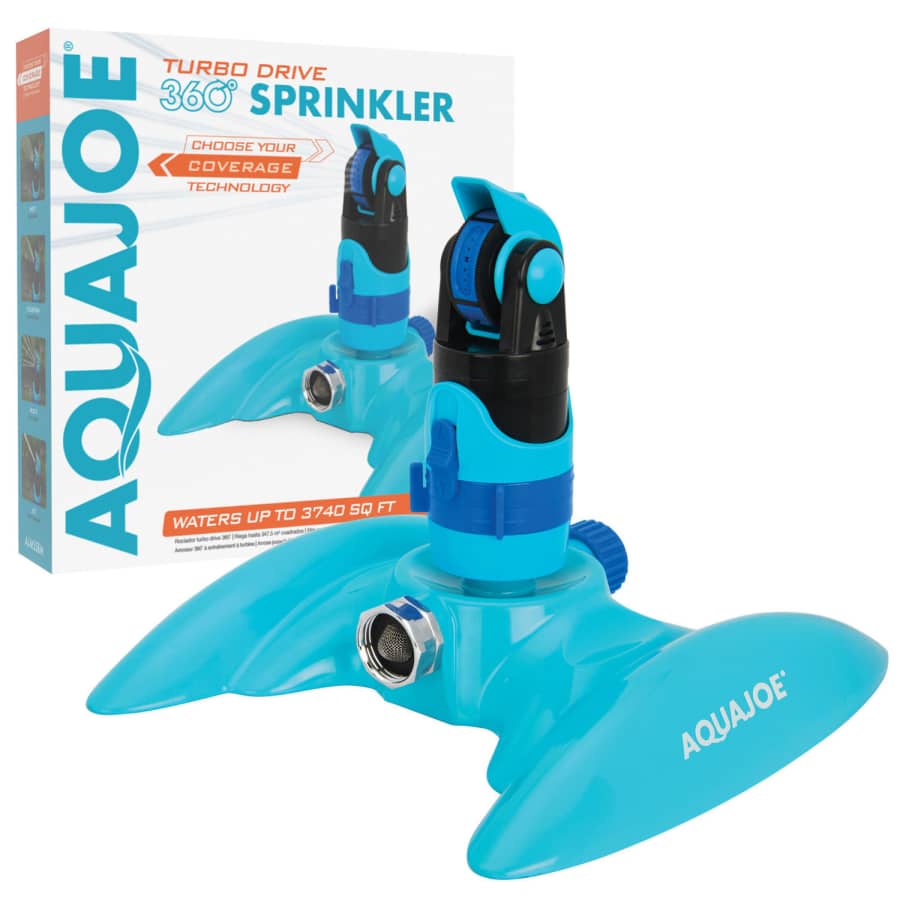 Aqua Joe 4-Pattern Turbo Drive 360-Degree Sprinkler: $10