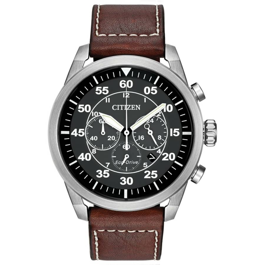 Citizen Men's Eco-Drive Avion Chronograph Watch for $90