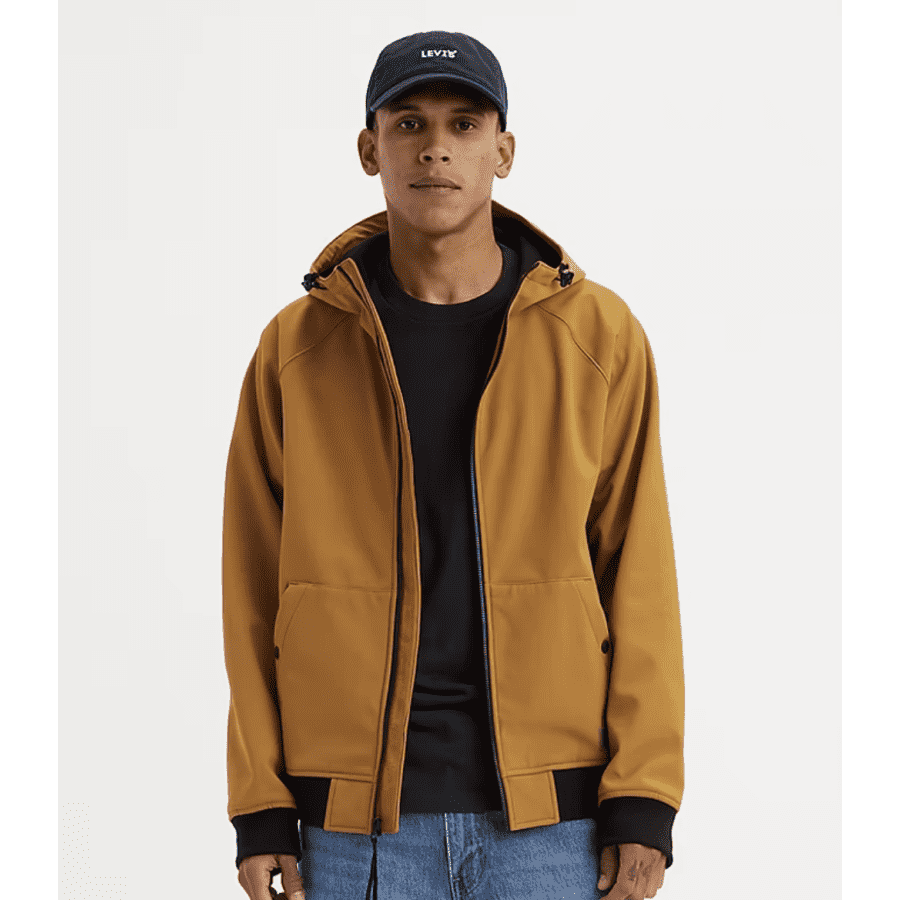 Levi's Men's Soft Shell Hooded Bomber Jacket for $30 Levi's Men's Soft Shell Hooded Bomber Jacket for $30
