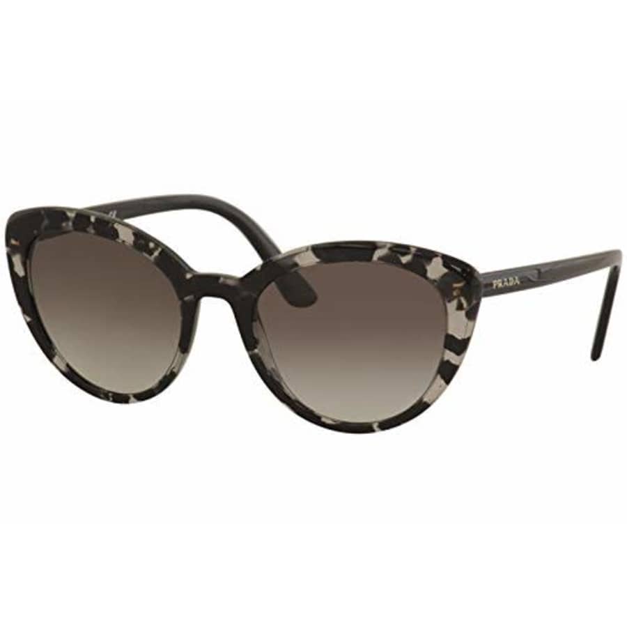 Prada PR 02VS 5280A7 Grey Havana Plastic Cat-Eye Sunglasses Grey Gradient Lens for $190