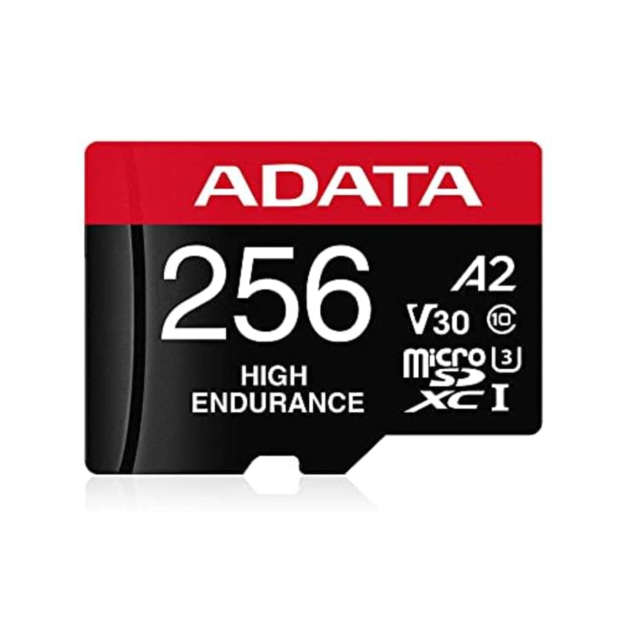ADATA High Endurance 256GB UHS-I U3 V30 A2 Class 10 Micro SDXC Memory Card (AUSDX256GUI3V30SHA2-RA1) for $35
