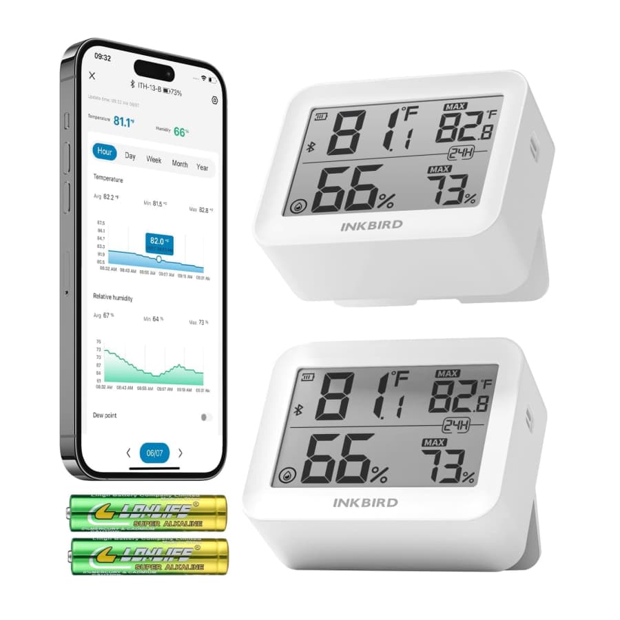 InkBird Hygrometer Thermometer 2-Pack for $16 InkBird Hygrometer Thermometer 2-Pack for $16