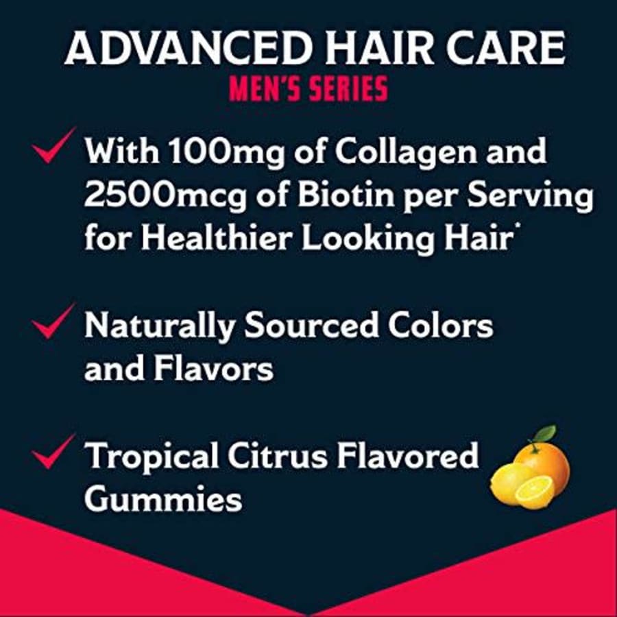Nature's Bounty Advanced, Men's Series, for Healthier Looking Hair, Biotin + Collagen, Hair Care, for $22 Nature's Bounty Advanced, Men's Series, for Healthier Looking Hair, Biotin + Collagen, Hair Care, for $22