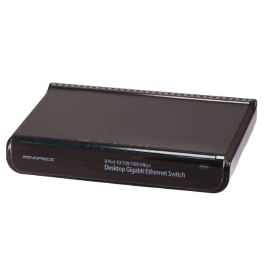 Monoprice 8-Port 10/100/1000 Mbps Desktop Gigabit Ethernet Switch (107857) for $15 Monoprice 8-Port 10/100/1000 Mbps Desktop Gigabit Ethernet Switch (107857) for $15