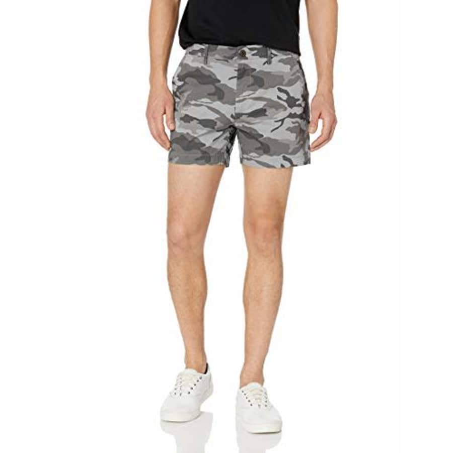 Goodthreads Men's Slim-Fit 5" Inseam Flat-Front Comfort Stretch Chino Shorts, Grey Camo 40 for $30 Goodthreads Men's Slim-Fit 5" Inseam Flat-Front Comfort Stretch Chino Shorts, Grey Camo 40 for $30