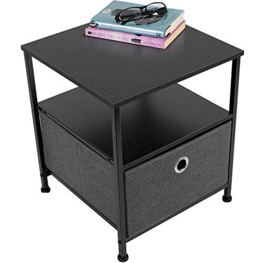 Sorbus Nightstand 1-Drawer Shelf Storage- Bedside Furniture & Accent End Table Chest for Home, for $45 Sorbus Nightstand 1-Drawer Shelf Storage- Bedside Furniture & Accent End Table Chest for Home, for $45